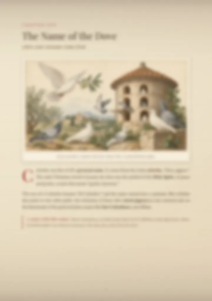 A blurred page from the PDF on the Colombo surname