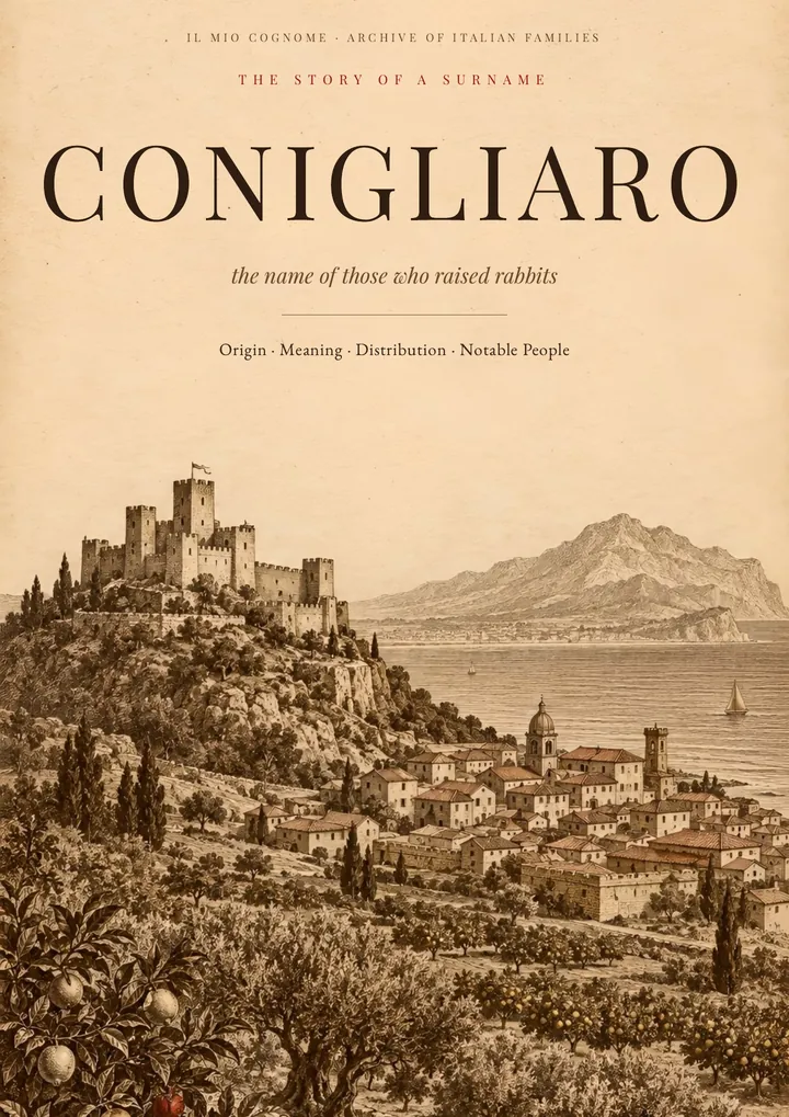 Cover of the PDF on the Conigliaro surname