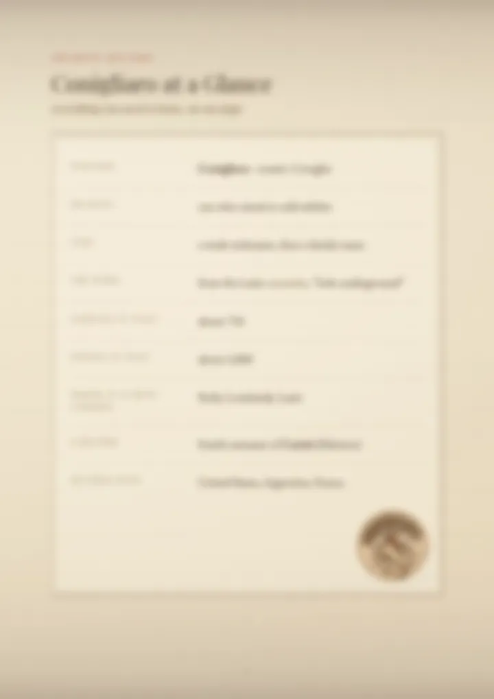 A blurred page from the PDF on the Conigliaro surname