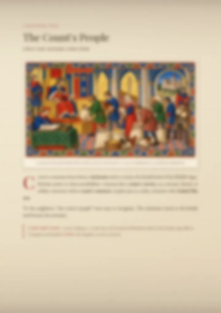 A blurred page from the PDF on the Conti surname