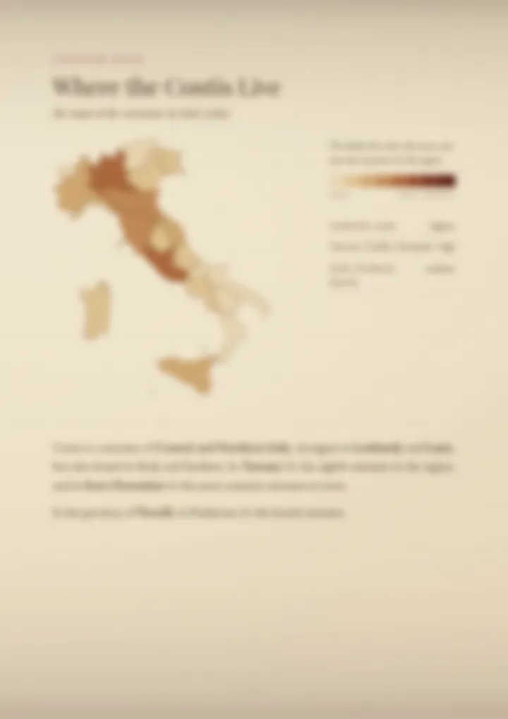 A blurred page from the PDF on the Conti surname