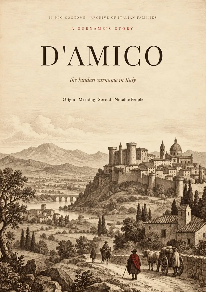 Cover of the PDF on the D’Amico surname