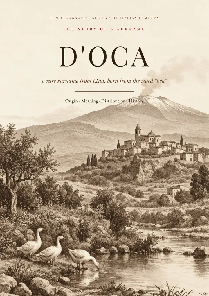 Cover of the PDF The Story of the D’Oca Surname
