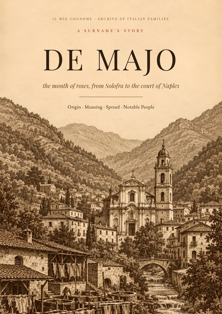 Cover of the PDF on the De Majo surname