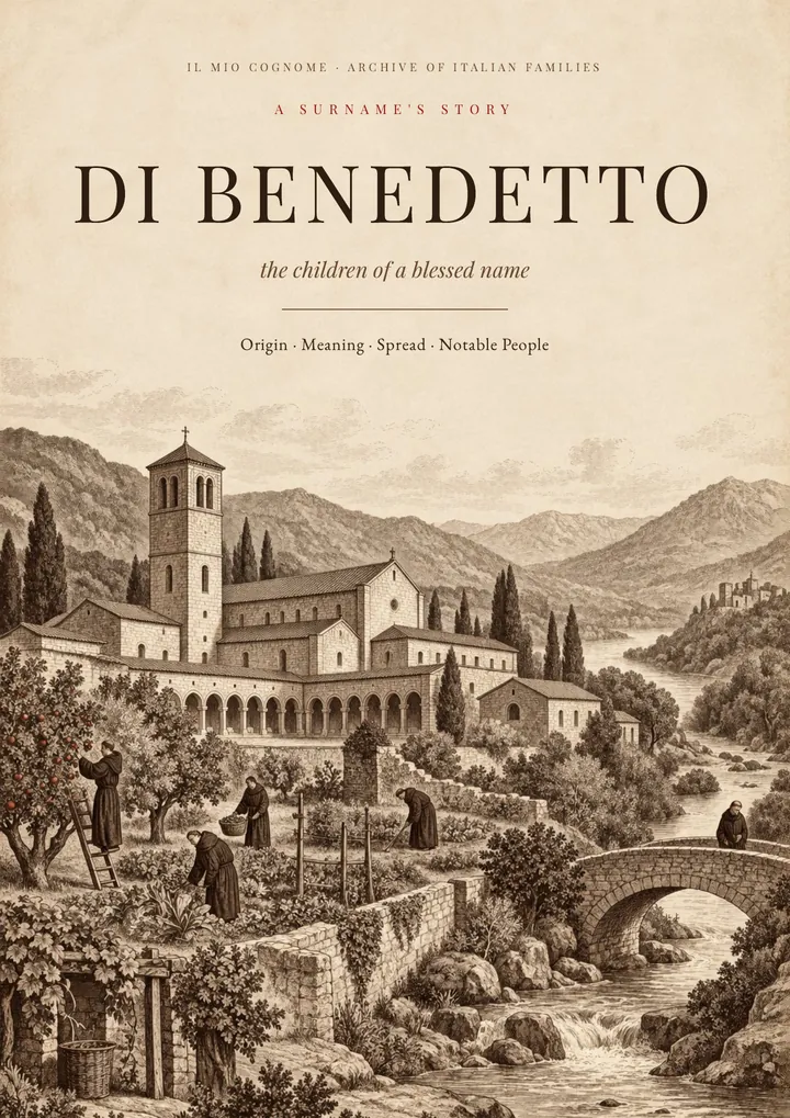 Cover of the PDF on the Di Benedetto surname