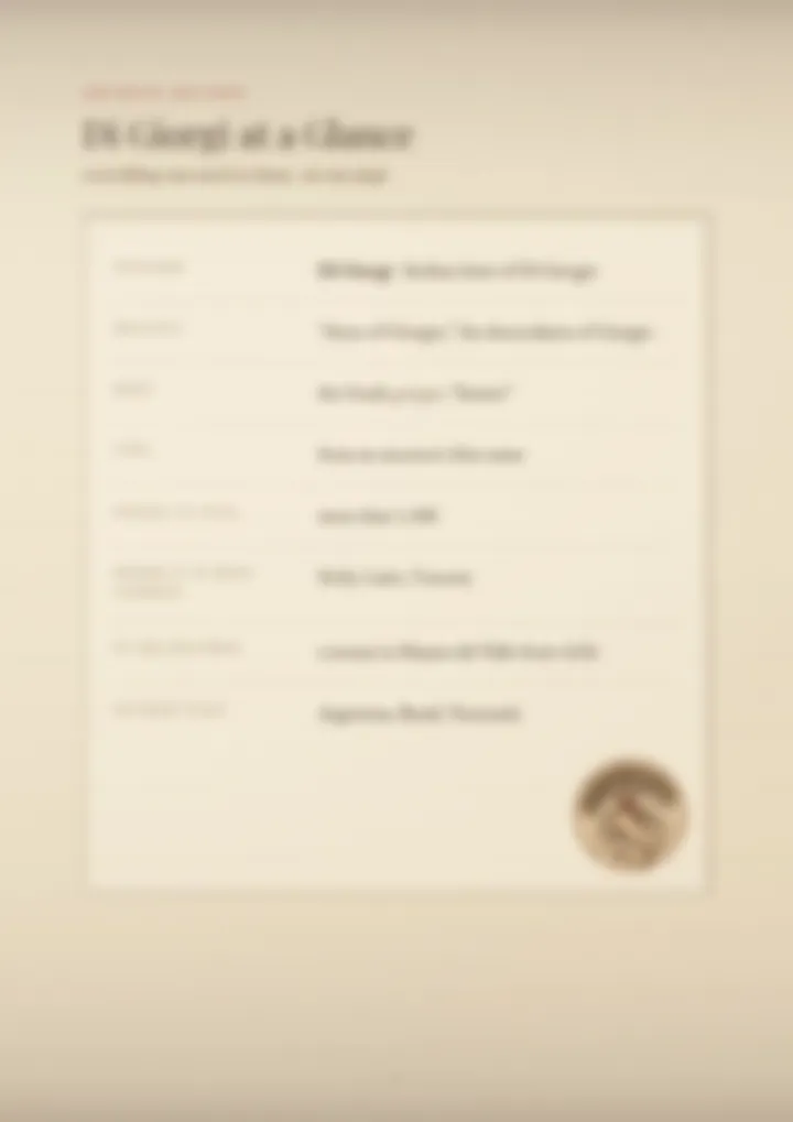 A blurred page from the PDF on the Di Giorgi surname