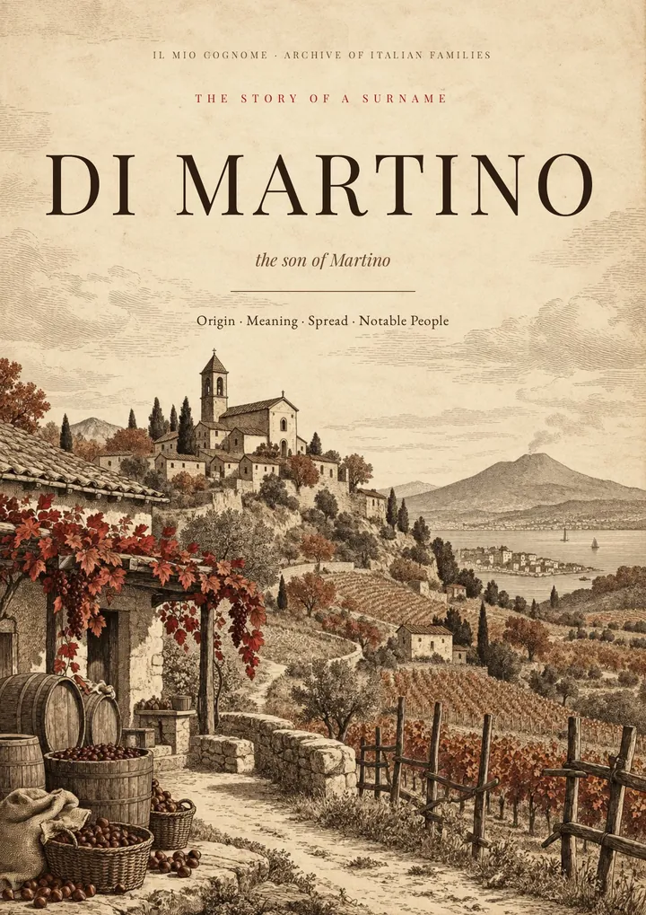 Cover of the PDF on the Di Martino surname