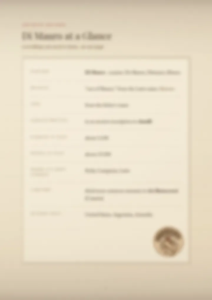 A blurred page from the PDF on the Di Mauro surname