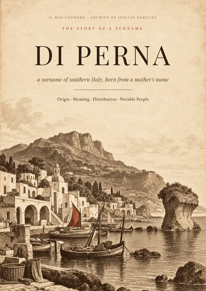 Cover of the PDF on the Di Perna surname