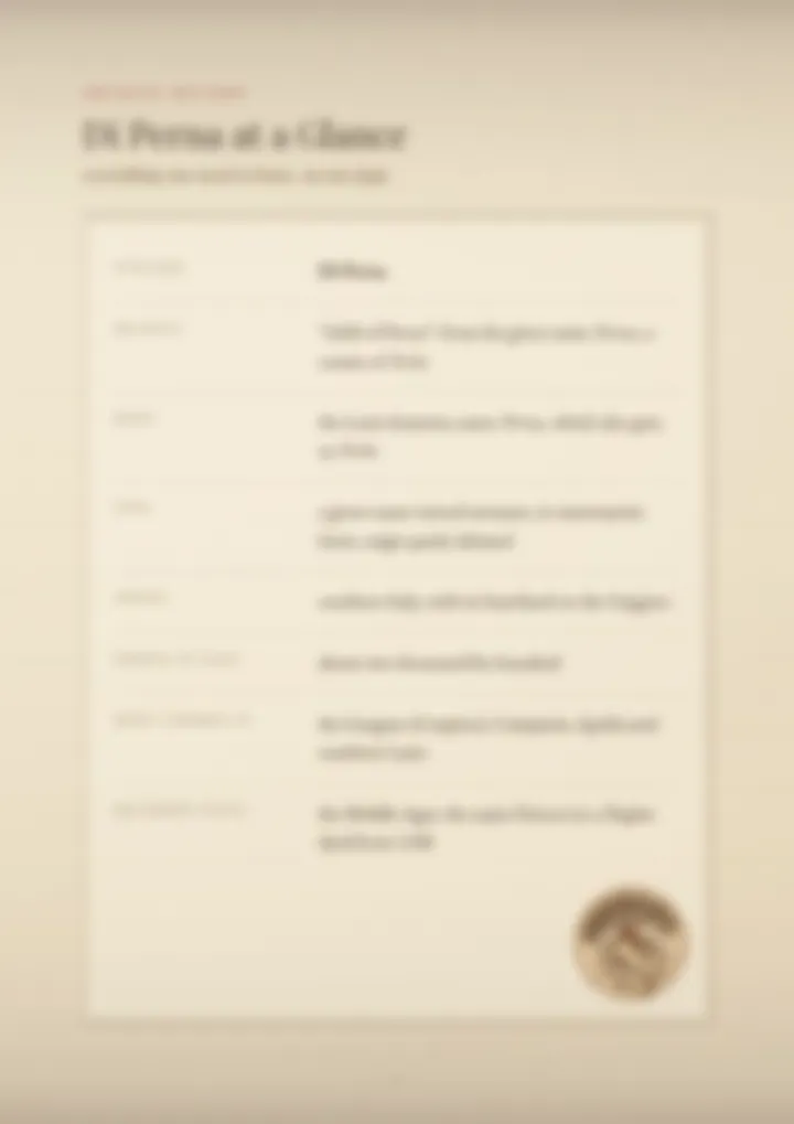 A blurred page from the PDF on the Di Perna surname
