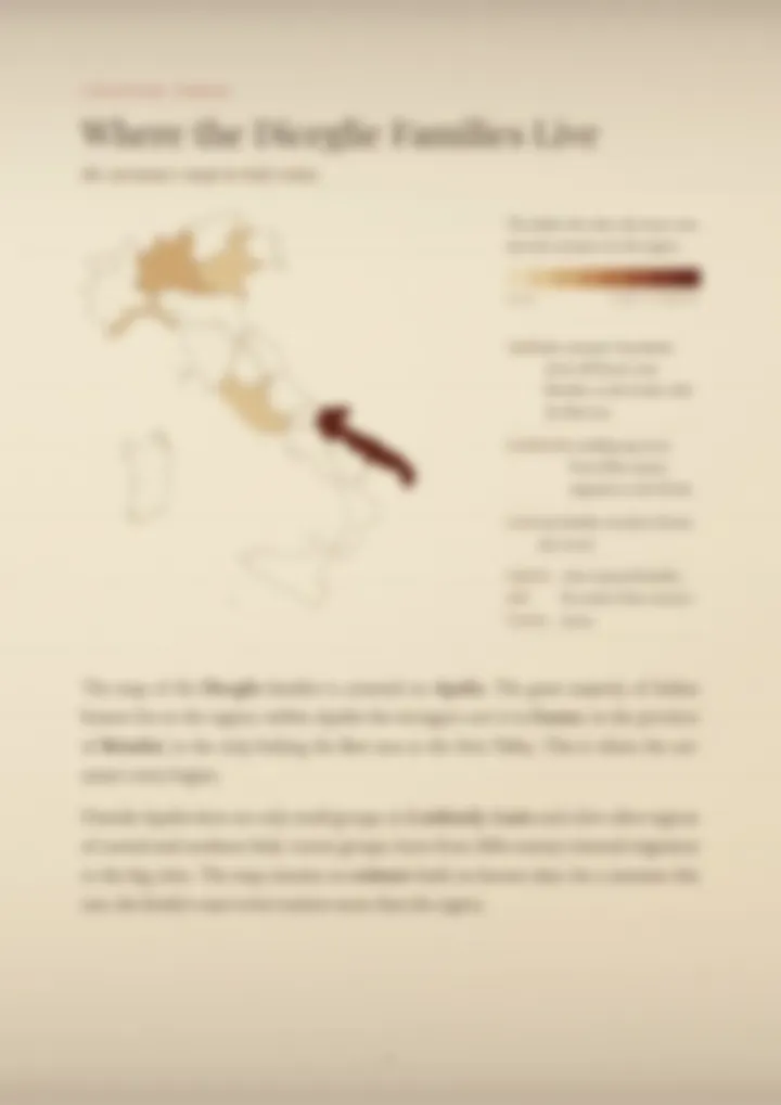 A blurred page from the PDF on the Diceglie surname