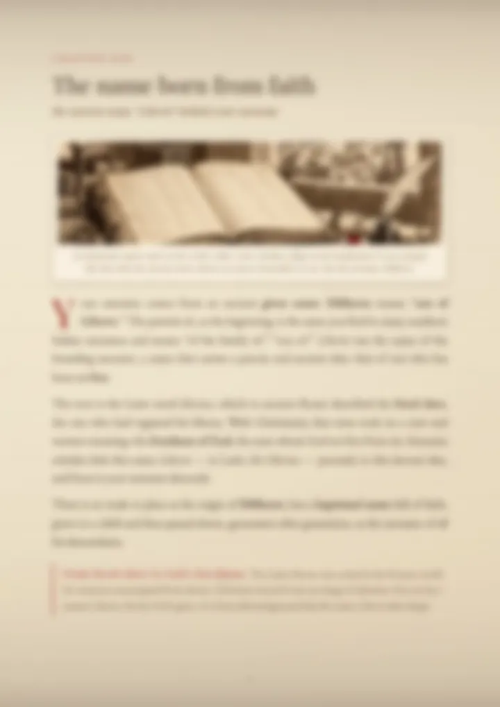 A blurred page from the PDF on the Diliberto surname