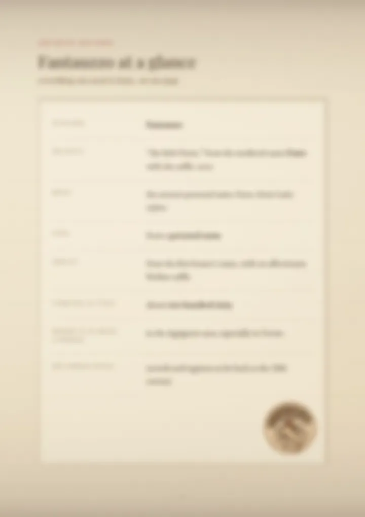 A blurred page from the PDF on the Fantauzzo surname