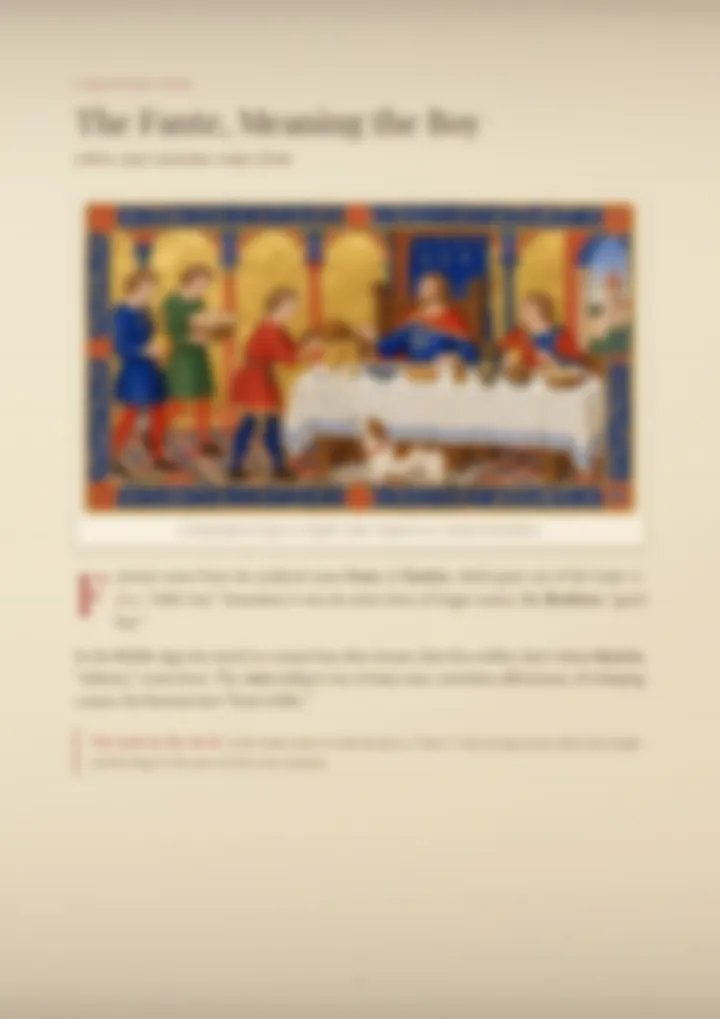 A blurred page from the PDF on the Fantozzi surname