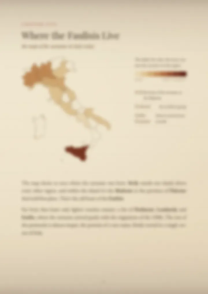 A blurred page from the PDF on the Faulisi surname