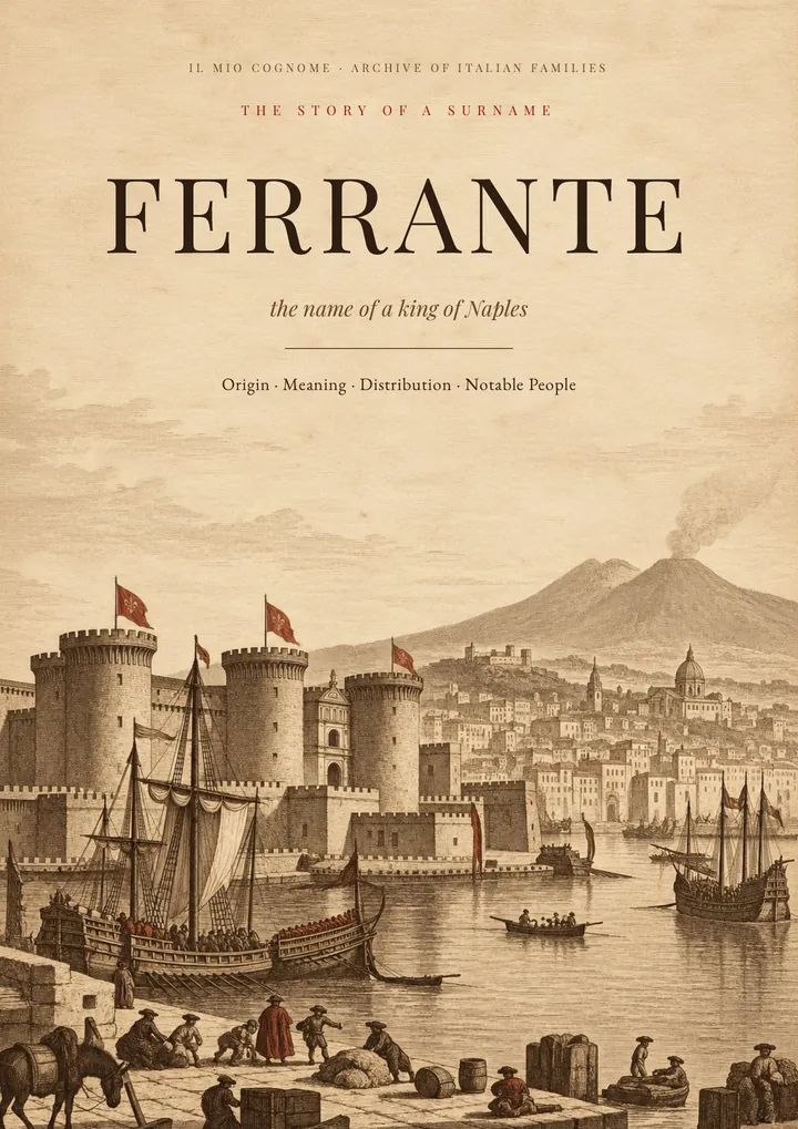 Cover of the PDF on the Ferrante surname