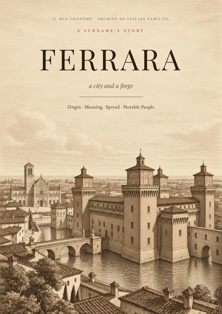 Cover of the PDF on the Ferrara surname