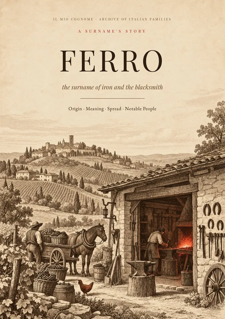 Cover of the PDF on the Ferro surname