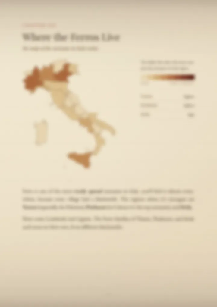 A blurred page from the PDF on the Ferro surname