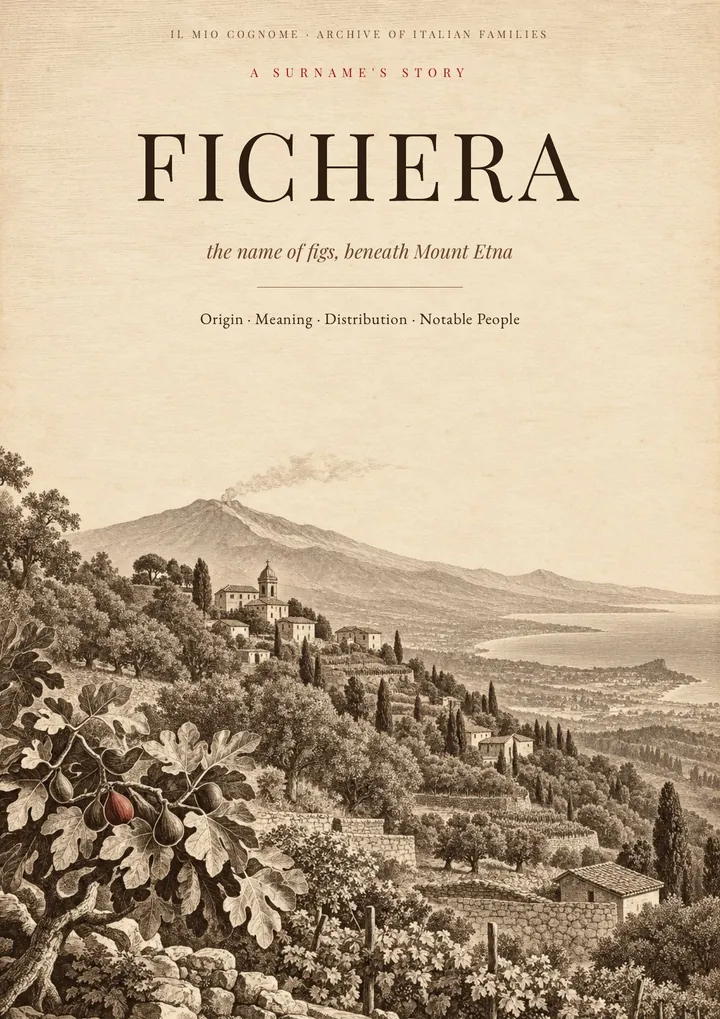 Cover of the PDF on the Fichera surname