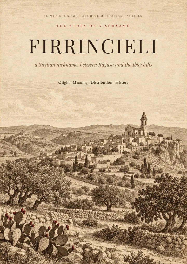 Cover of the PDF on the Firrincieli surname