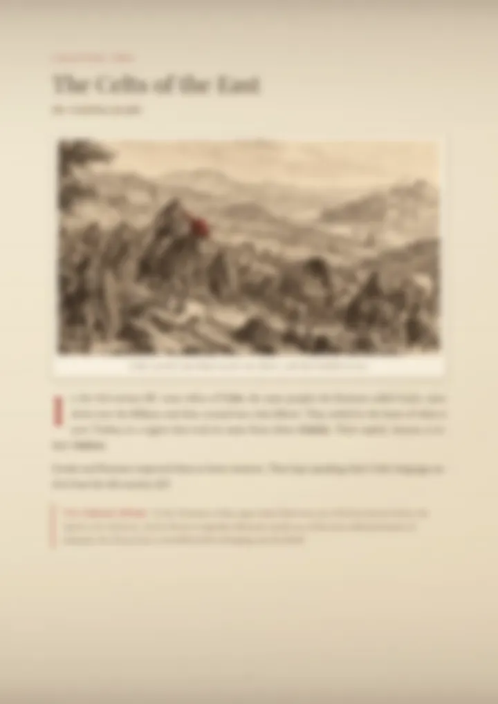 A blurred page from the PDF on the Galati surname