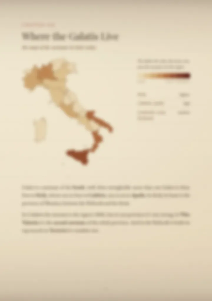 A blurred page from the PDF on the Galati surname