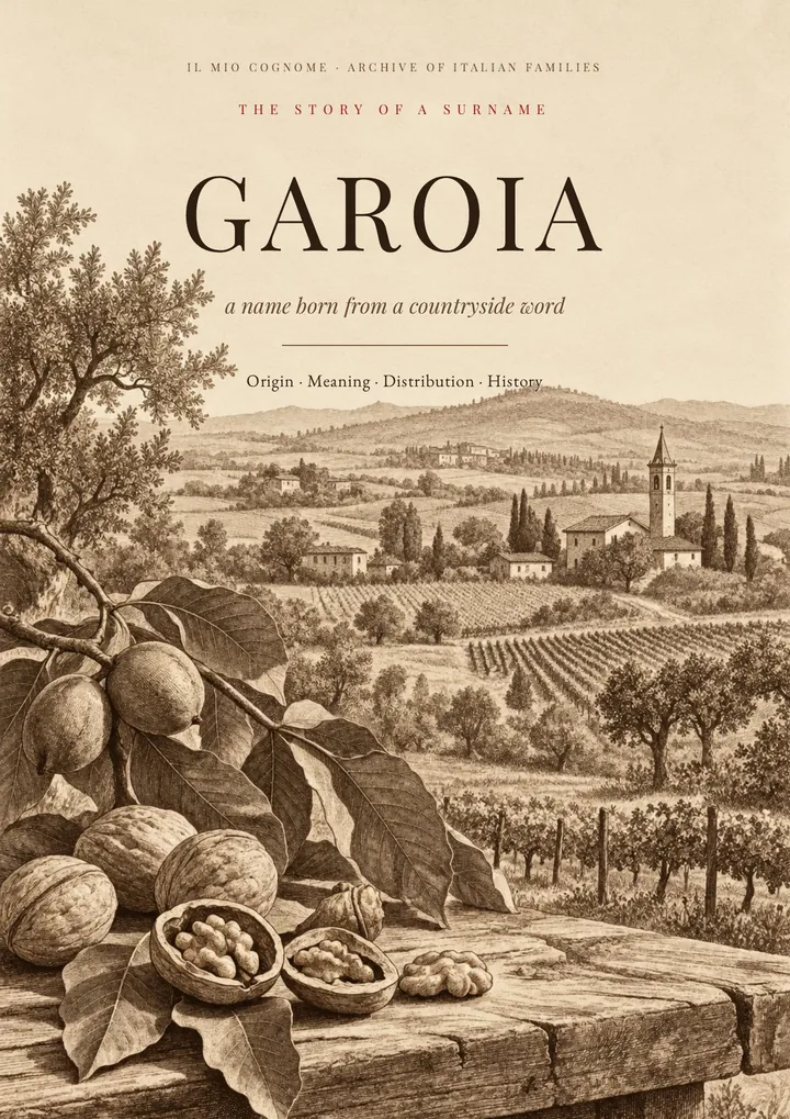 Cover of the PDF on the Garoia surname