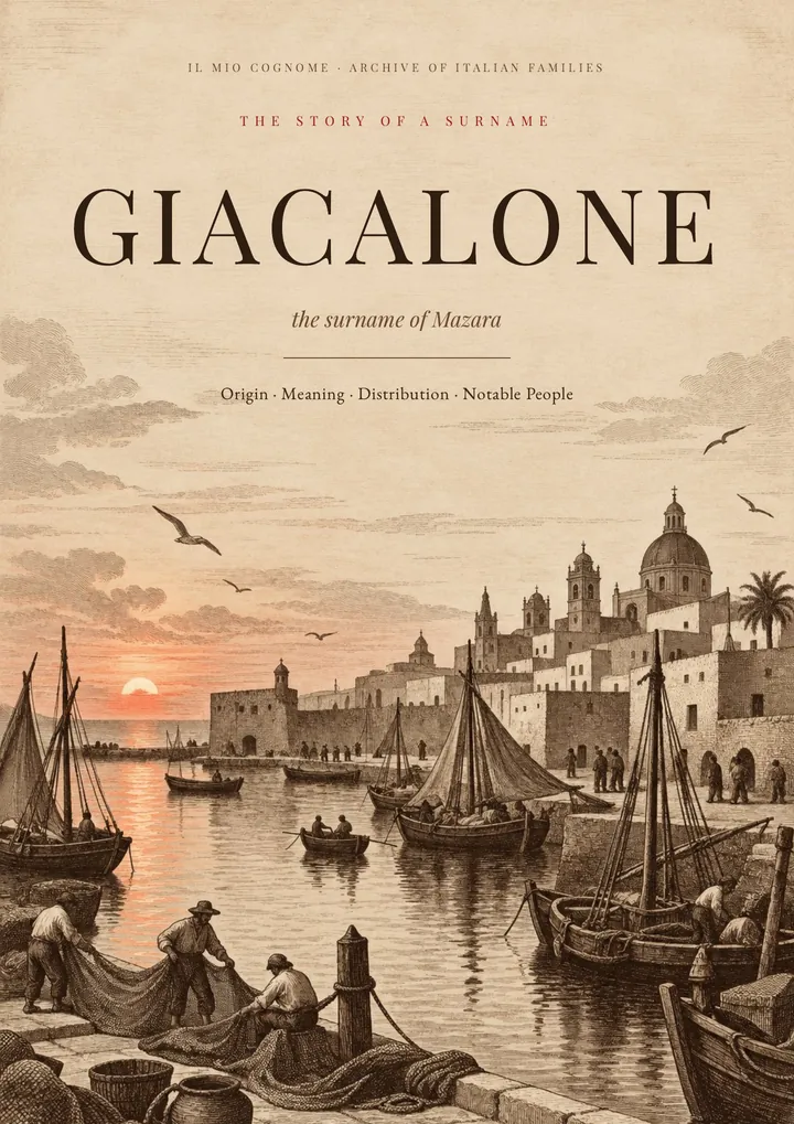 Cover of the PDF on the Giacalone surname