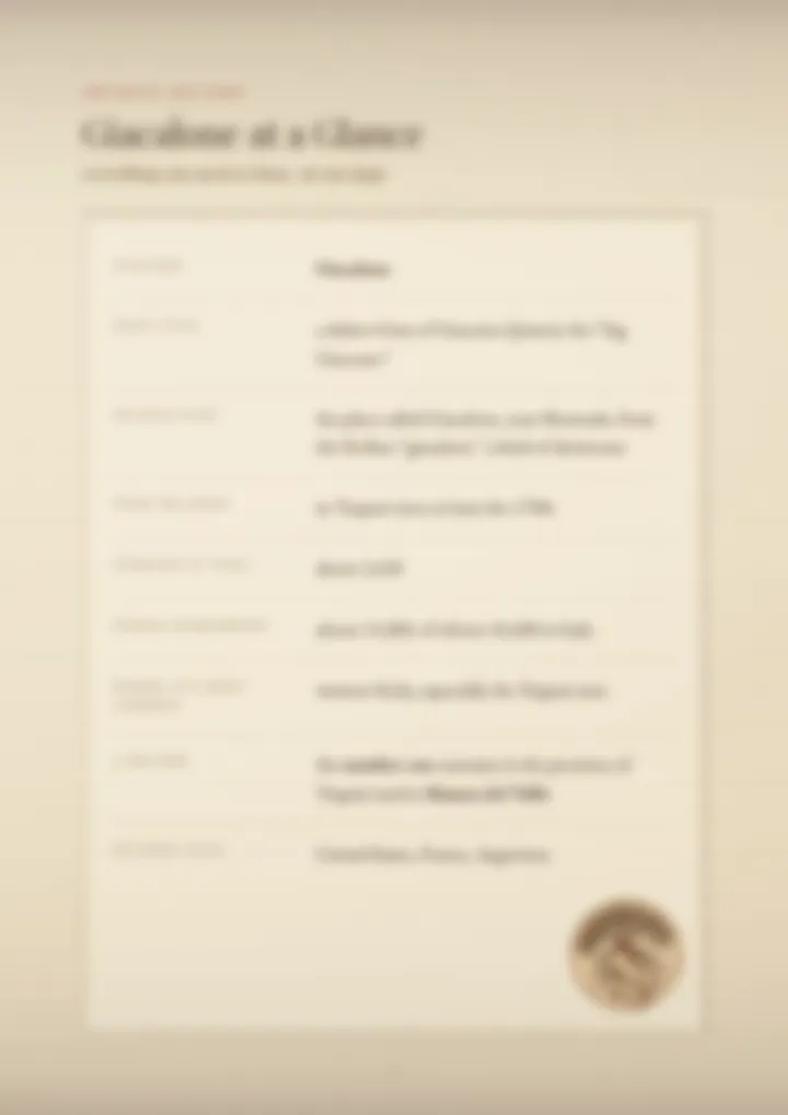 A blurred page from the PDF on the Giacalone surname