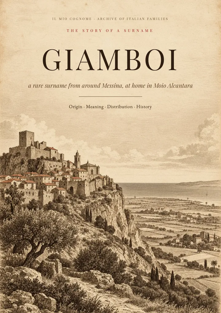 Cover of the PDF The Story of the Giamboi Surname