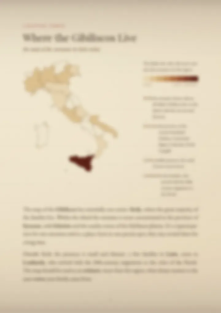 A blurred page from the PDF on the Gibilisco surname