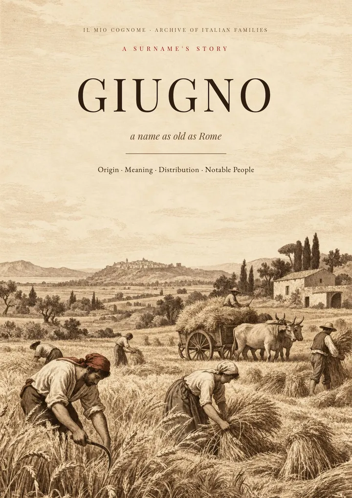 Cover of the PDF on the Giugno surname