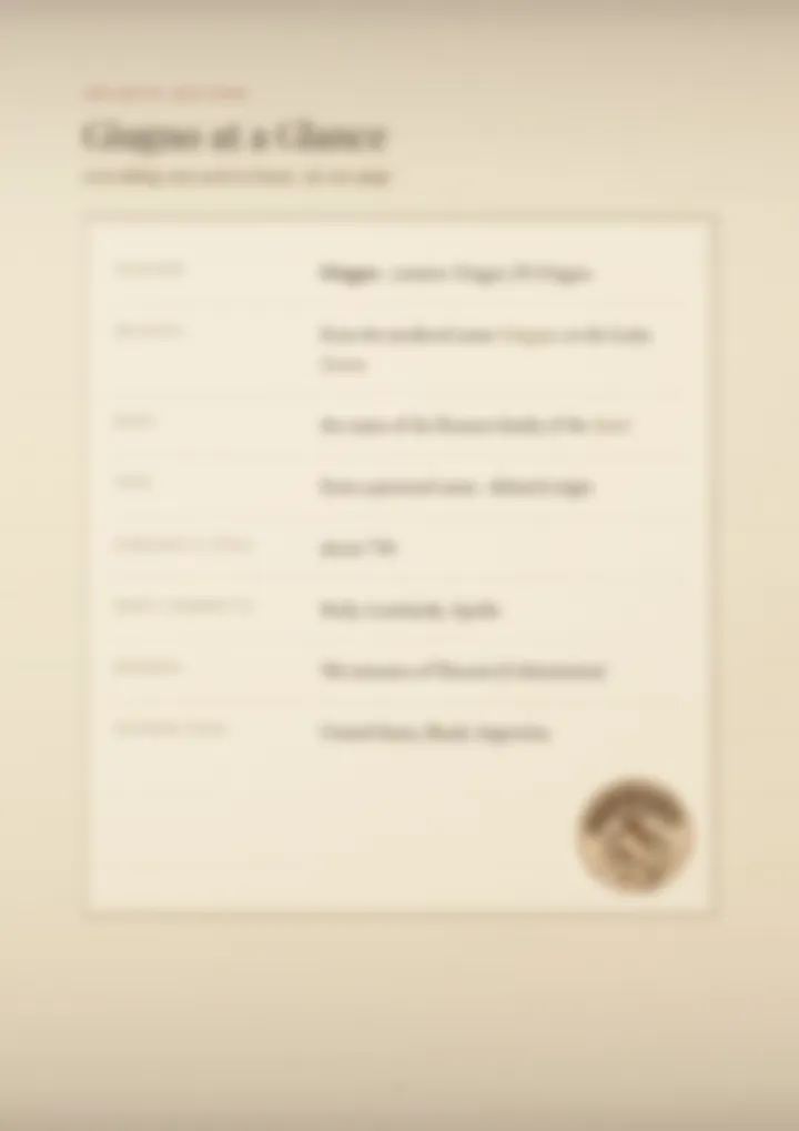 A blurred page from the PDF on the Giugno surname