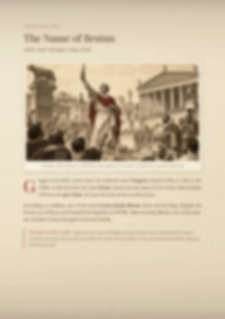 A blurred page from the PDF on the Giugno surname