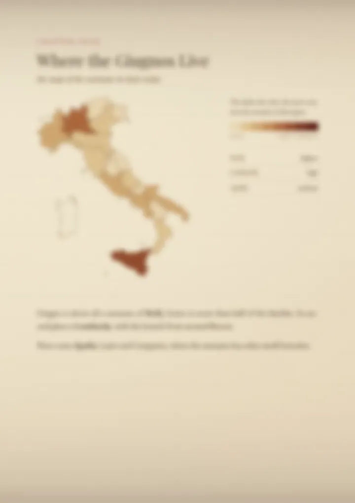 A blurred page from the PDF on the Giugno surname