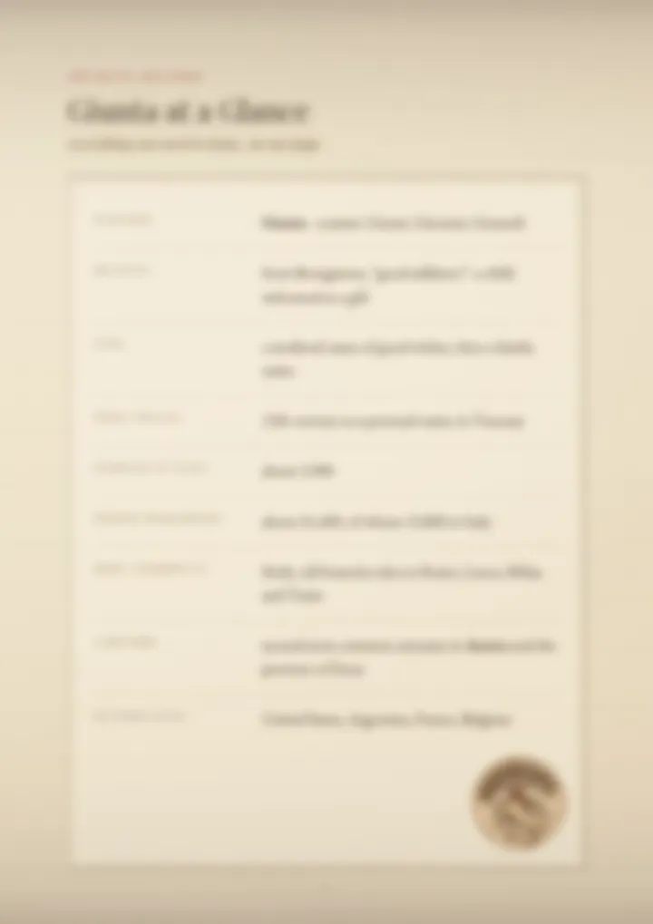 A blurred page from the PDF on the Giunta surname