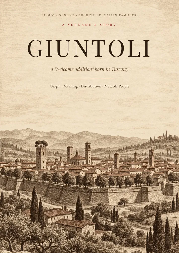 Cover of the PDF on the Giuntoli surname