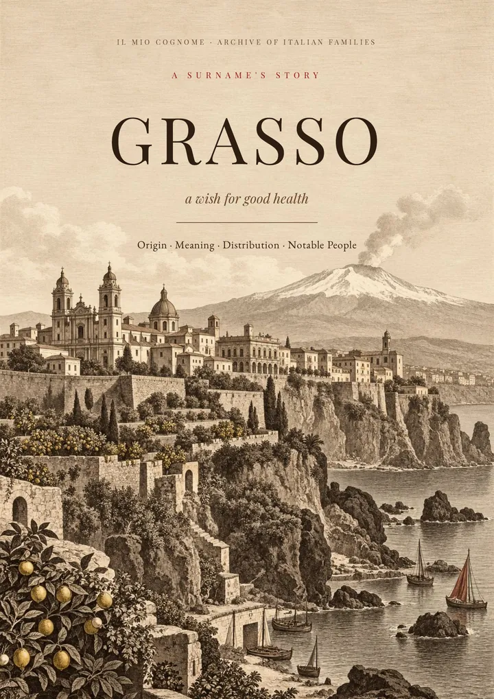 Cover of the PDF on the Grasso surname