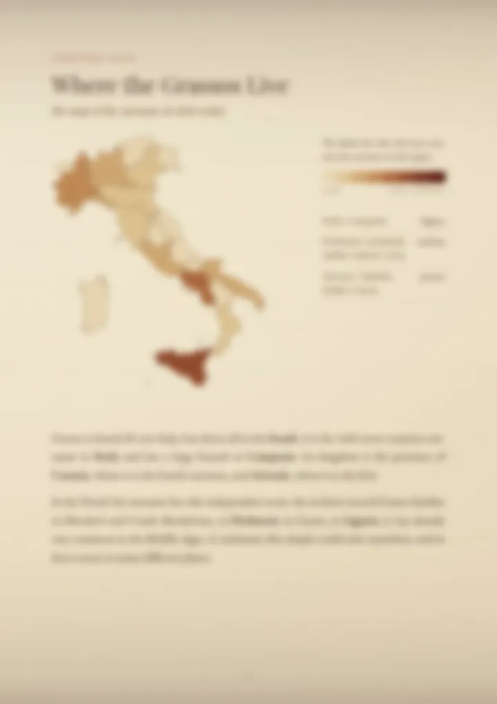 A blurred page from the PDF on the Grasso surname