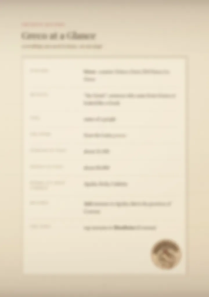 A blurred page from the PDF on the Greco surname