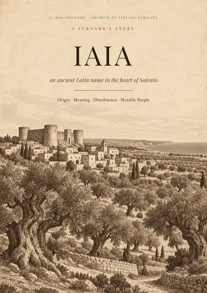 Cover of the PDF on the Iaia surname