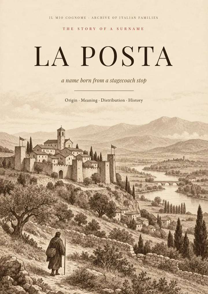 Cover of the PDF The Story of the La Posta Surname