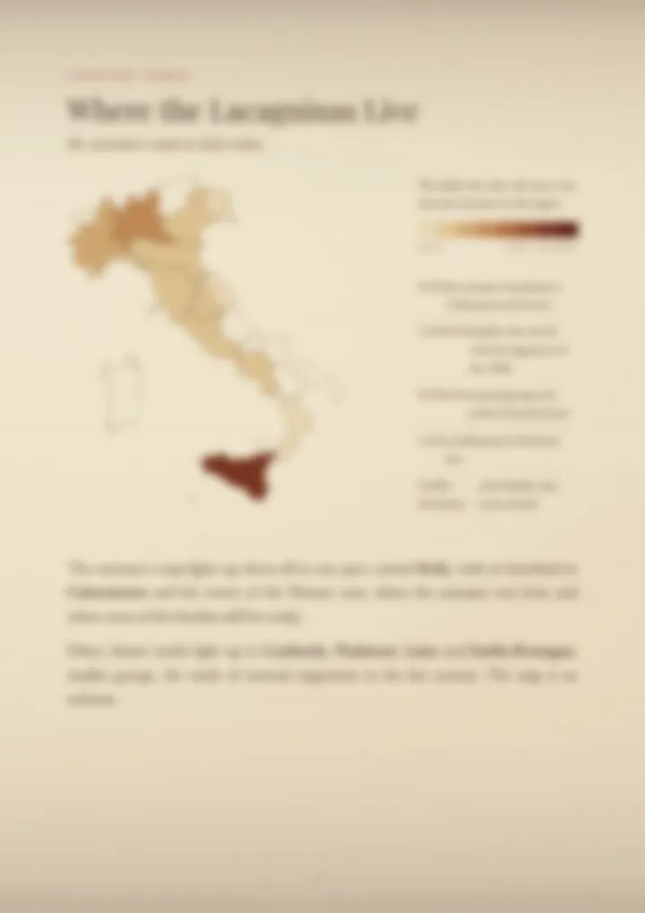A blurred page from the PDF on the Lacagnina surname