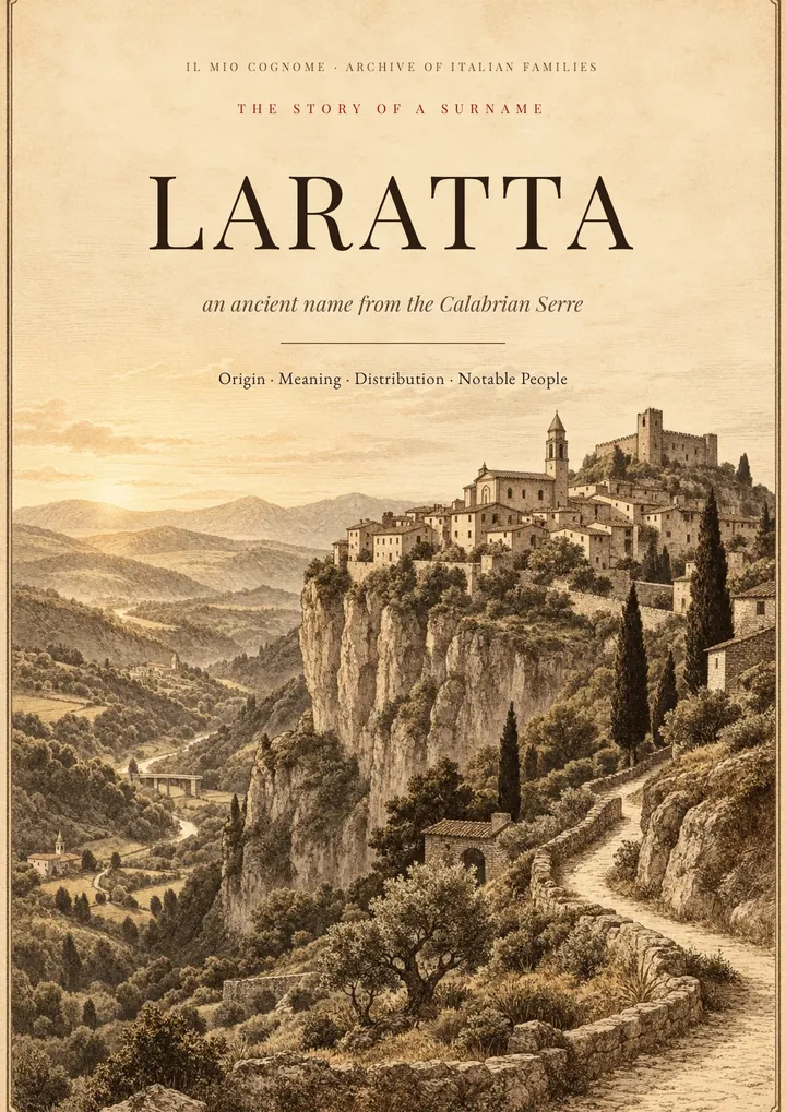 Cover of the PDF The Story of the Laratta Surname