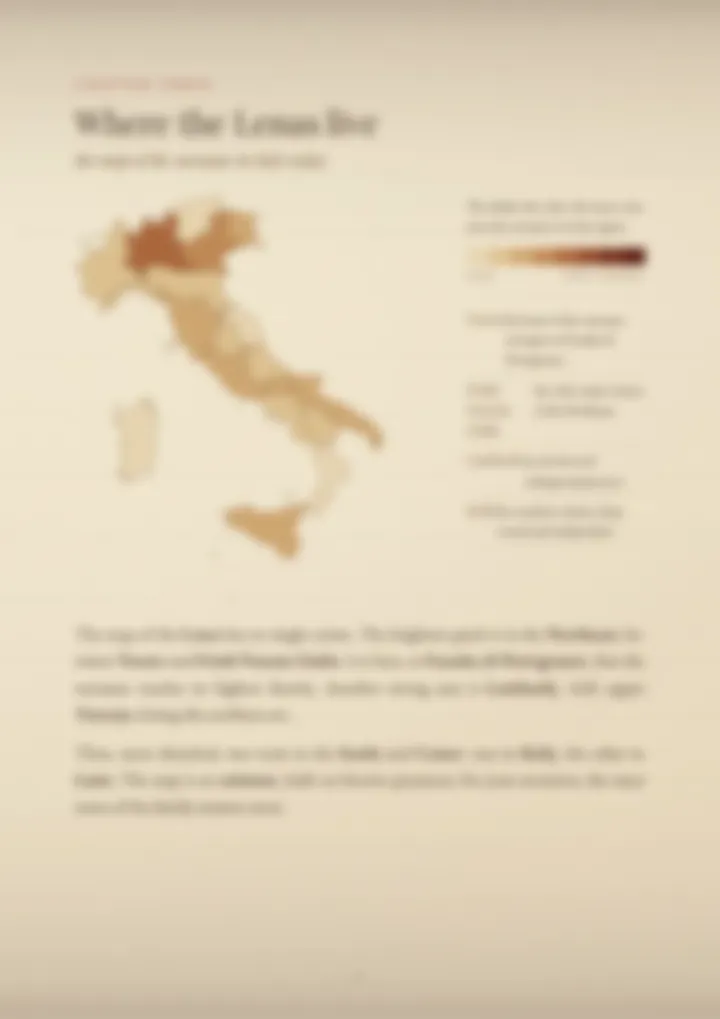 A blurred page from the PDF on the Lena surname