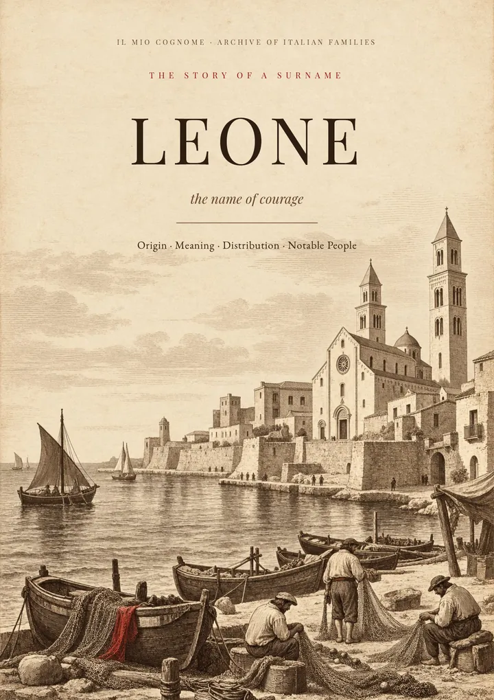 Cover of the PDF on the Leone surname
