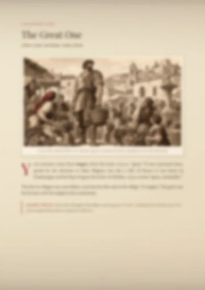 A blurred page from the PDF on the Lo Magno surname