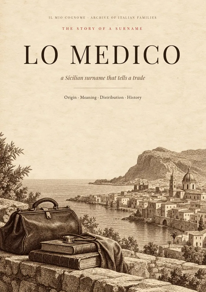 Cover of the PDF on the Lo Medico surname