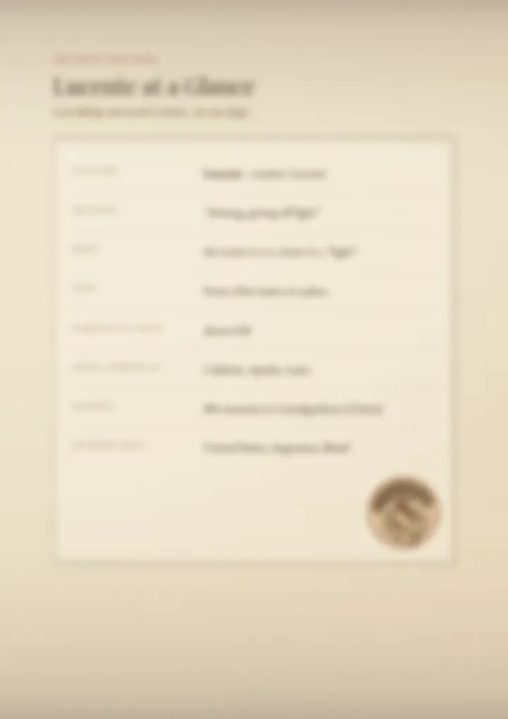 A blurred page from the PDF on the Lucente surname